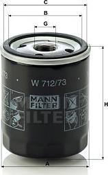 Mann-Filter W 712/73 - Масляний фільтр avtolavka.club