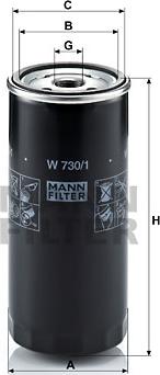 Mann-Filter W 730/1 - Масляний фільтр avtolavka.club