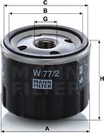 Mann-Filter W 77/2 - Масляний фільтр avtolavka.club