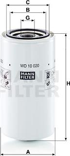 Mann-Filter WD 10 020 - Фільтр, Гідравлічна система приводу робочого устаткування avtolavka.club