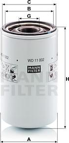 Mann-Filter WD 11 002 - Фільтр, Гідравлічна система приводу робочого устаткування avtolavka.club
