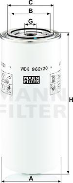 Mann-Filter WDK 962/20 - Паливний фільтр avtolavka.club