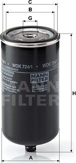 Mann-Filter WDK 724/1 - Паливний фільтр avtolavka.club