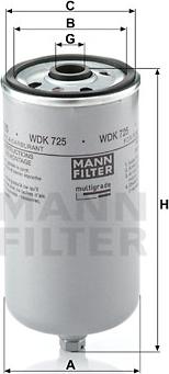 Mann-Filter WDK 725 - Паливний фільтр avtolavka.club