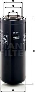 Mann-Filter WH 980/3 - Масляний фільтр avtolavka.club