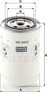 Mann-Filter WK 940/5 - Паливний фільтр avtolavka.club