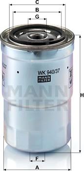 Mann-Filter WK 940/37 x - Паливний фільтр avtolavka.club