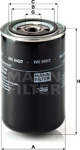 Mann-Filter WK 940/2 - Паливний фільтр avtolavka.club