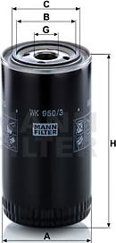 Mann-Filter WK 950/3 - Паливний фільтр avtolavka.club