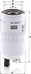 Mann-Filter WK 9020/1 x - Паливний фільтр avtolavka.club