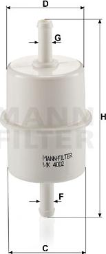 Mann-Filter WK 4002 - Паливний фільтр avtolavka.club