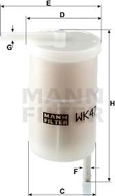 Mann-Filter WK 47 - Паливний фільтр avtolavka.club
