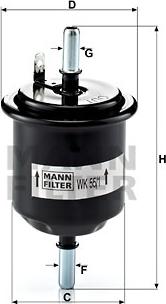 Mann-Filter WK 55/1 - Паливний фільтр avtolavka.club