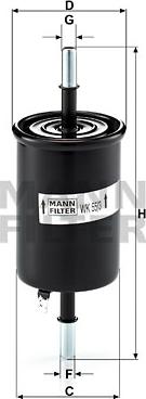 Mann-Filter WK 55/3 - Паливний фільтр avtolavka.club