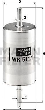 Mann-Filter WK 511/1 - Паливний фільтр avtolavka.club