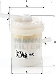 Mann-Filter WK 52 - Паливний фільтр avtolavka.club