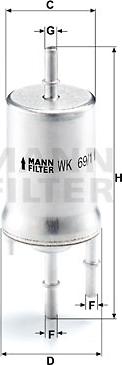 Mann-Filter WK 69/1 - Паливний фільтр avtolavka.club