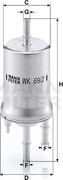 Mann-Filter WK 69/2 - Паливний фільтр avtolavka.club