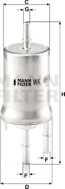 Mann-Filter WK 69 - Паливний фільтр avtolavka.club