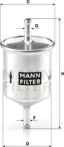 Mann-Filter WK 66 - Паливний фільтр avtolavka.club