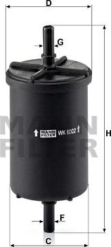 Mann-Filter WK 6002 - Паливний фільтр avtolavka.club