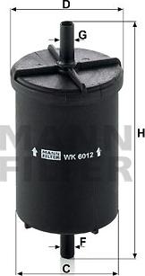 Mann-Filter WK 6012 - Паливний фільтр avtolavka.club