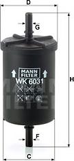 Mann-Filter WK 6031 - Паливний фільтр avtolavka.club
