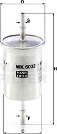 Mann-Filter WK 6032 - Паливний фільтр avtolavka.club