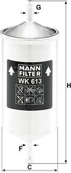 Mann-Filter WK 613 - Паливний фільтр avtolavka.club