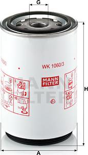 Mann-Filter WK 1060/3 x - Паливний фільтр avtolavka.club