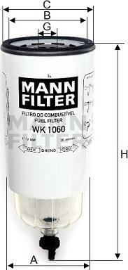 Mann-Filter WK 1060 - Паливний фільтр avtolavka.club