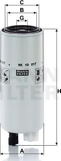 Mann-Filter WK 10 017 x - Паливний фільтр avtolavka.club