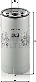 Mann-Filter WK 1080/6 x - Паливний фільтр avtolavka.club