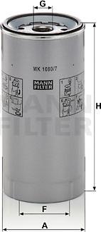 Mann-Filter WK 1080/7 x - Паливний фільтр avtolavka.club