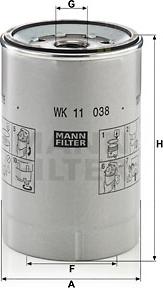 Mann-Filter WK 11 038 z - Паливний фільтр avtolavka.club