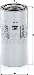 Mann-Filter WK 1175 x - Паливний фільтр avtolavka.club