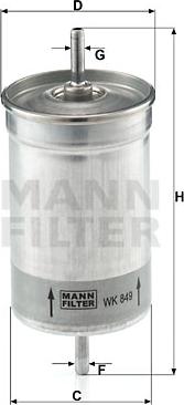 Mann-Filter WK 849 - Паливний фільтр avtolavka.club