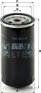 Mann-Filter WK 845/8 - Паливний фільтр avtolavka.club