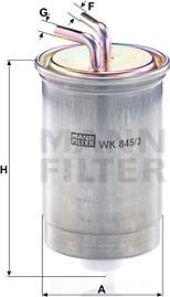 Mann-Filter WK 845/3 - Паливний фільтр avtolavka.club