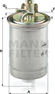 Mann-Filter WK 841 - Паливний фільтр avtolavka.club