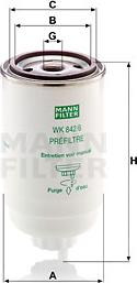 Mann-Filter WK 842/6 - Паливний фільтр avtolavka.club