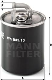 Mann-Filter WK 842/13 - Паливний фільтр avtolavka.club