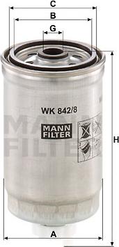 Mann-Filter WK 842/8 - Паливний фільтр avtolavka.club