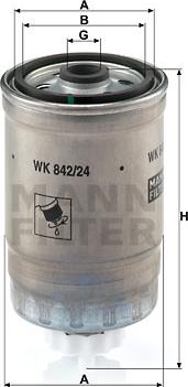 Mann-Filter WK 842/24 - Паливний фільтр avtolavka.club