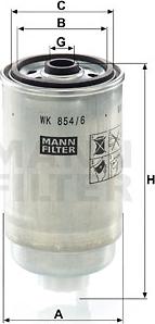 Mann-Filter WK 854/6 - Паливний фільтр avtolavka.club