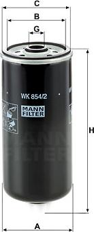 Mann-Filter WK 854/2 - Паливний фільтр avtolavka.club