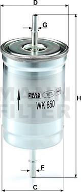 Mann-Filter WK 850 - Паливний фільтр avtolavka.club