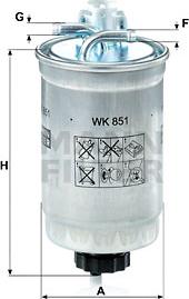 Mann-Filter WK 851 - Паливний фільтр avtolavka.club