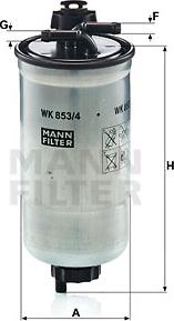 Mann-Filter WK 853/4 z - Паливний фільтр avtolavka.club