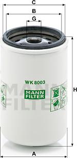 Mann-Filter WK 8003 x - Паливний фільтр avtolavka.club